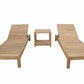 Anderson Teak South Bay Glenmore 3-Pieces Sun Lounger Set