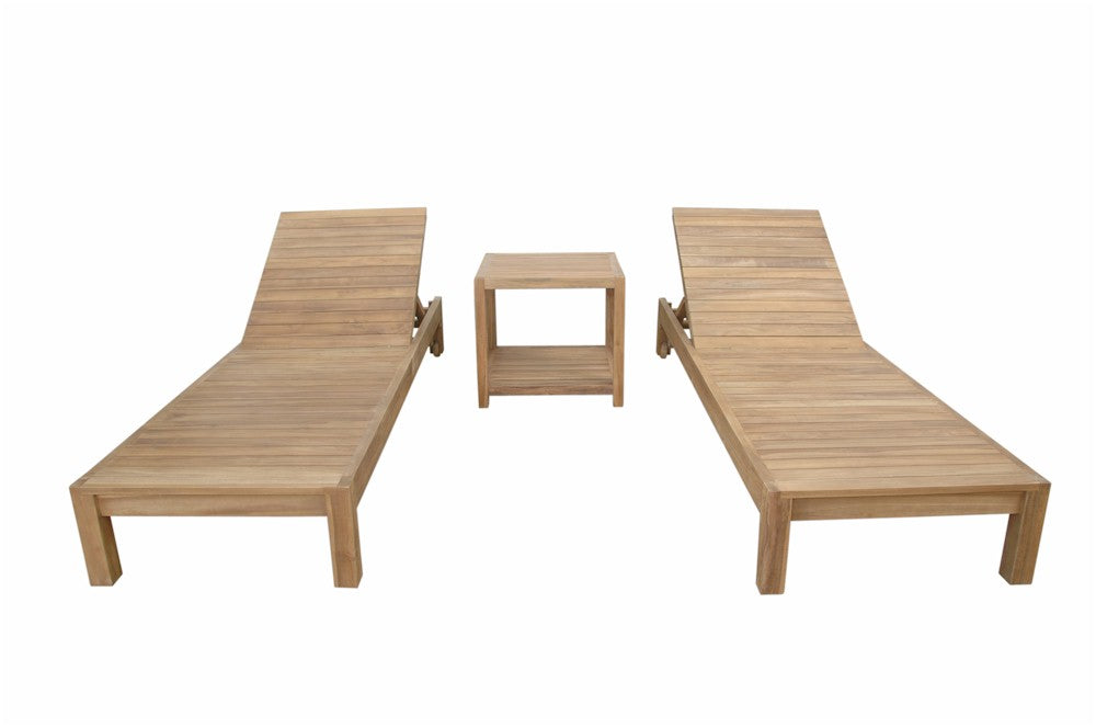 Anderson Teak South Bay Glenmore 3-Pieces Sun Lounger Set