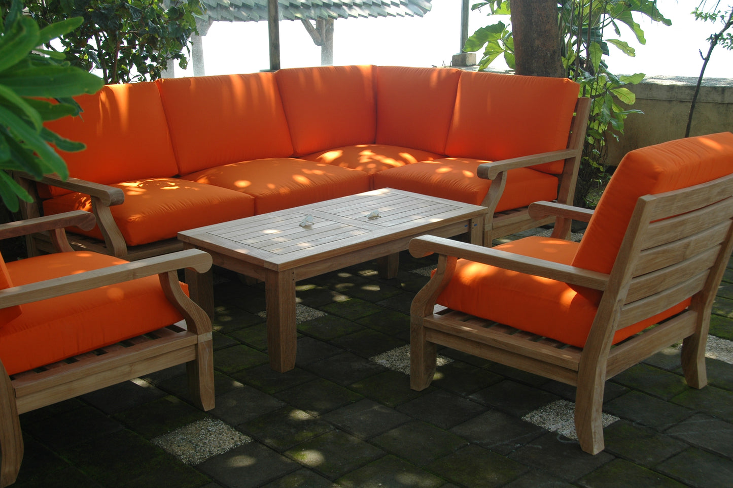 Anderson Teak Set-93 Riviera Modular Deep Seating Set