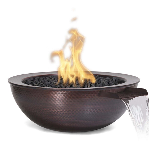 The Outdoor Plus Metal Sedona Fire & Water Bowl - Hammered Patina Copper
