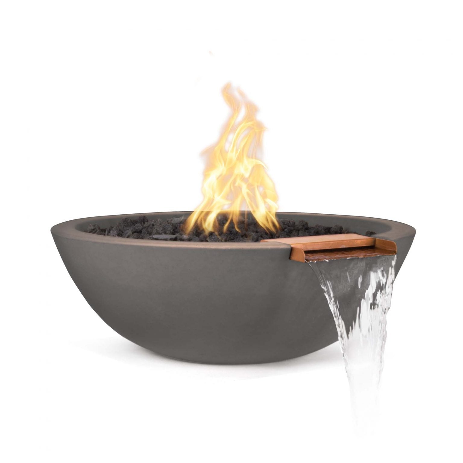 The Outdoor Plus 27" Sedona Fire & Water Bowl - Gfrc Concrete