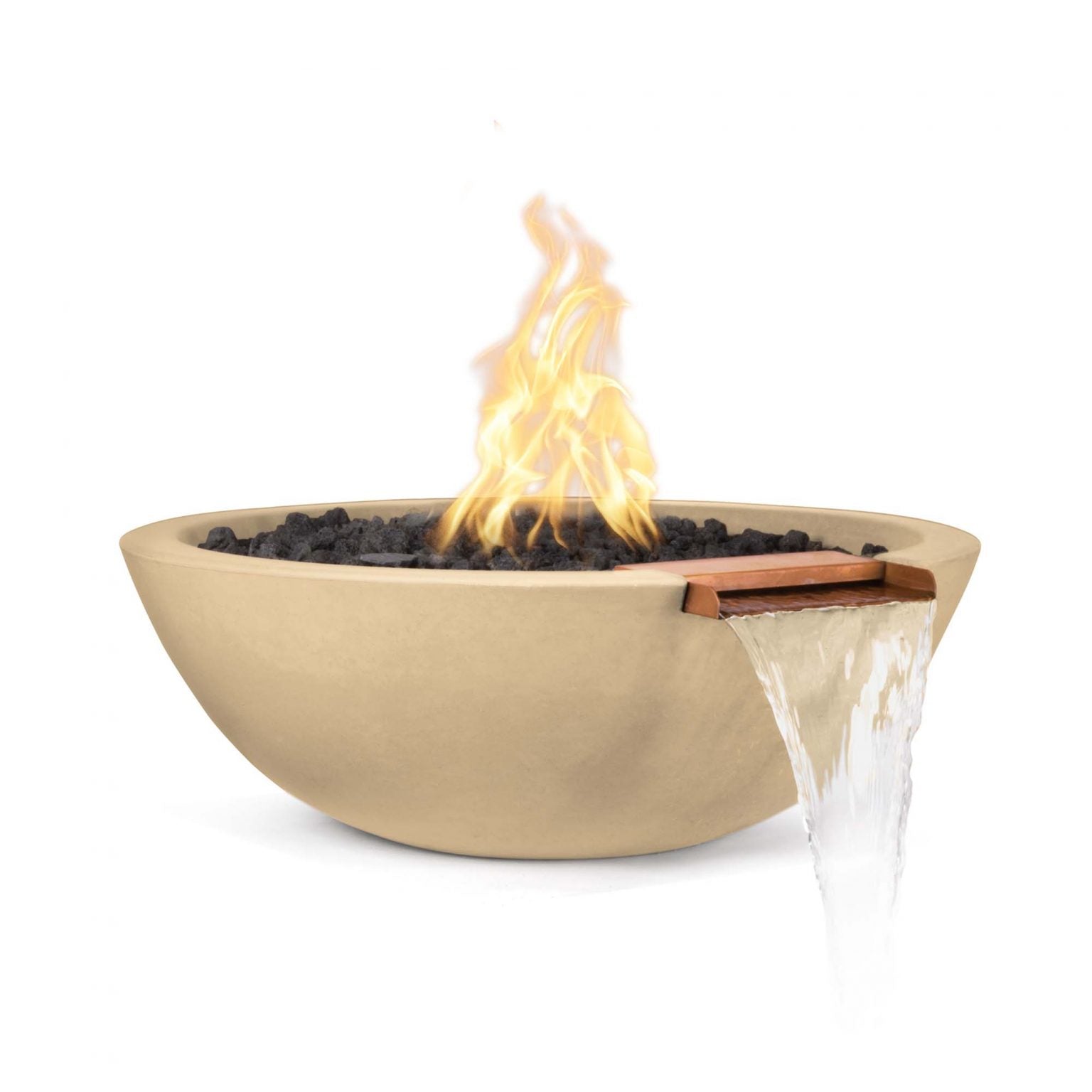 The Outdoor Plus 27" Sedona Fire & Water Bowl - Gfrc Concrete