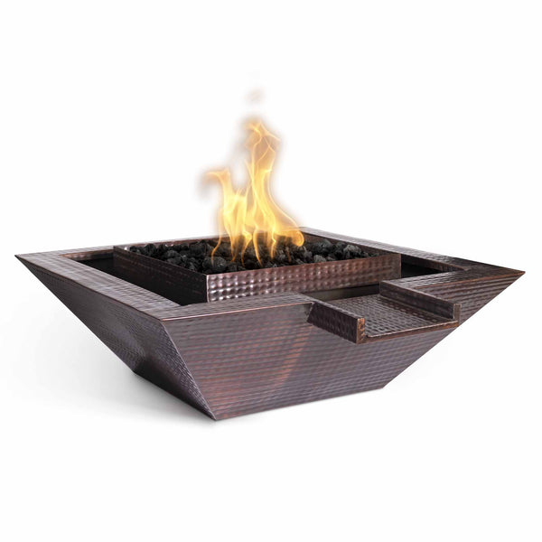 The Outdoor Plus Metal Maya Fire & Water Bowl - Gravity Spill Copper