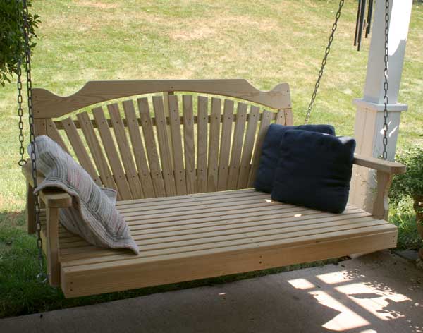 Creekvine Designs Treated Pine Fanback Swingbed