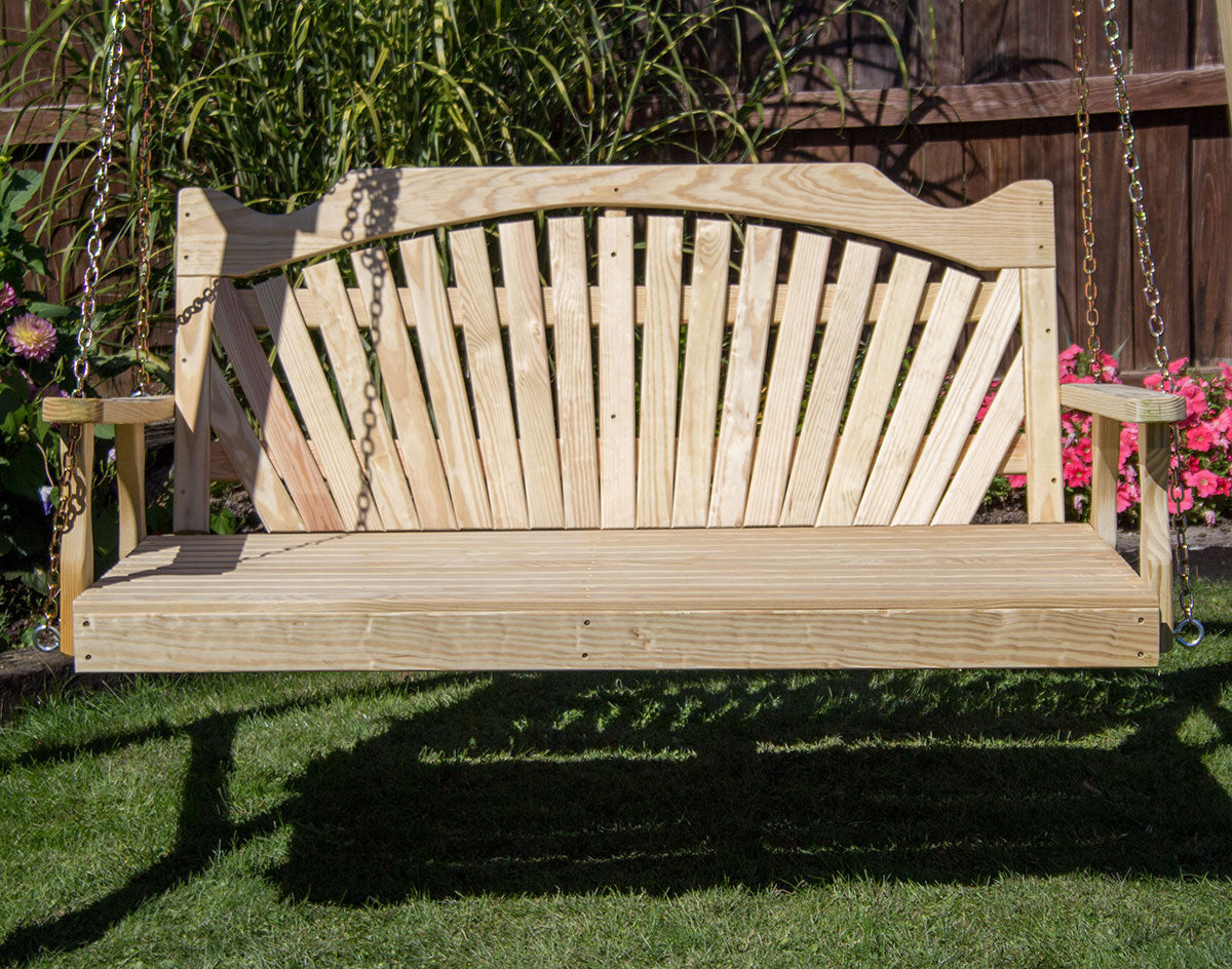 Creekvine Designs Treated Pine Fanback Swingbed