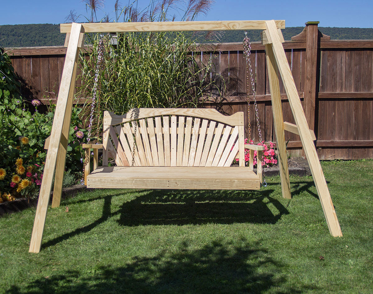 Creekvine Designs Treated Pine Fanback Swingbed