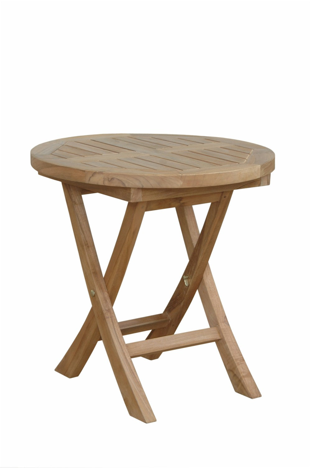 Anderson Teak Montage 20" Round Side Folding Table