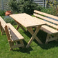 Creekvine Designs 27" Cedar Backyard Bash Cross Legged Picnic Table w/Backed Benches