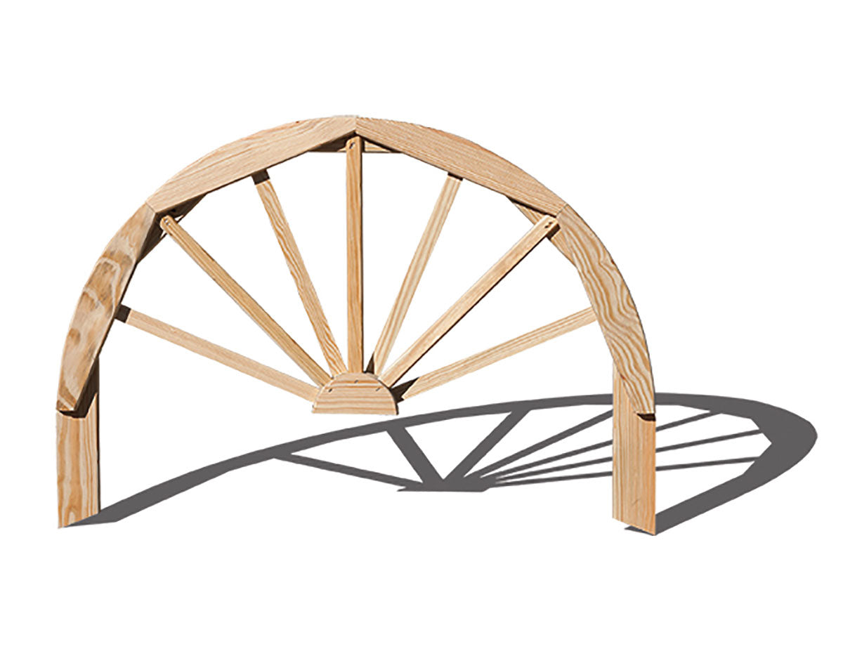 Creekvine Designs Treated Pine 36" Half Wagon Wheel