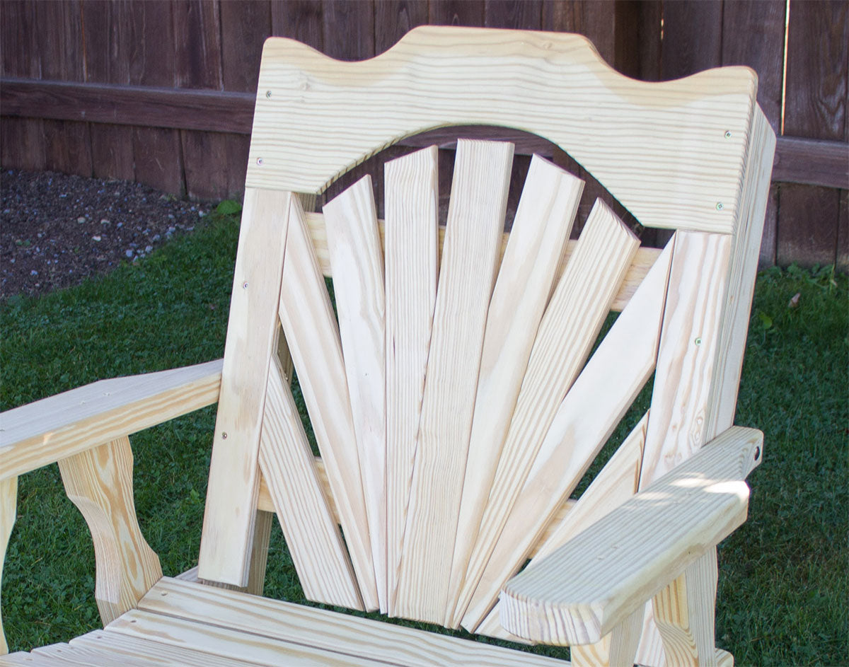 Creekvine Designs Treated Pine Fanback Rocking Chair