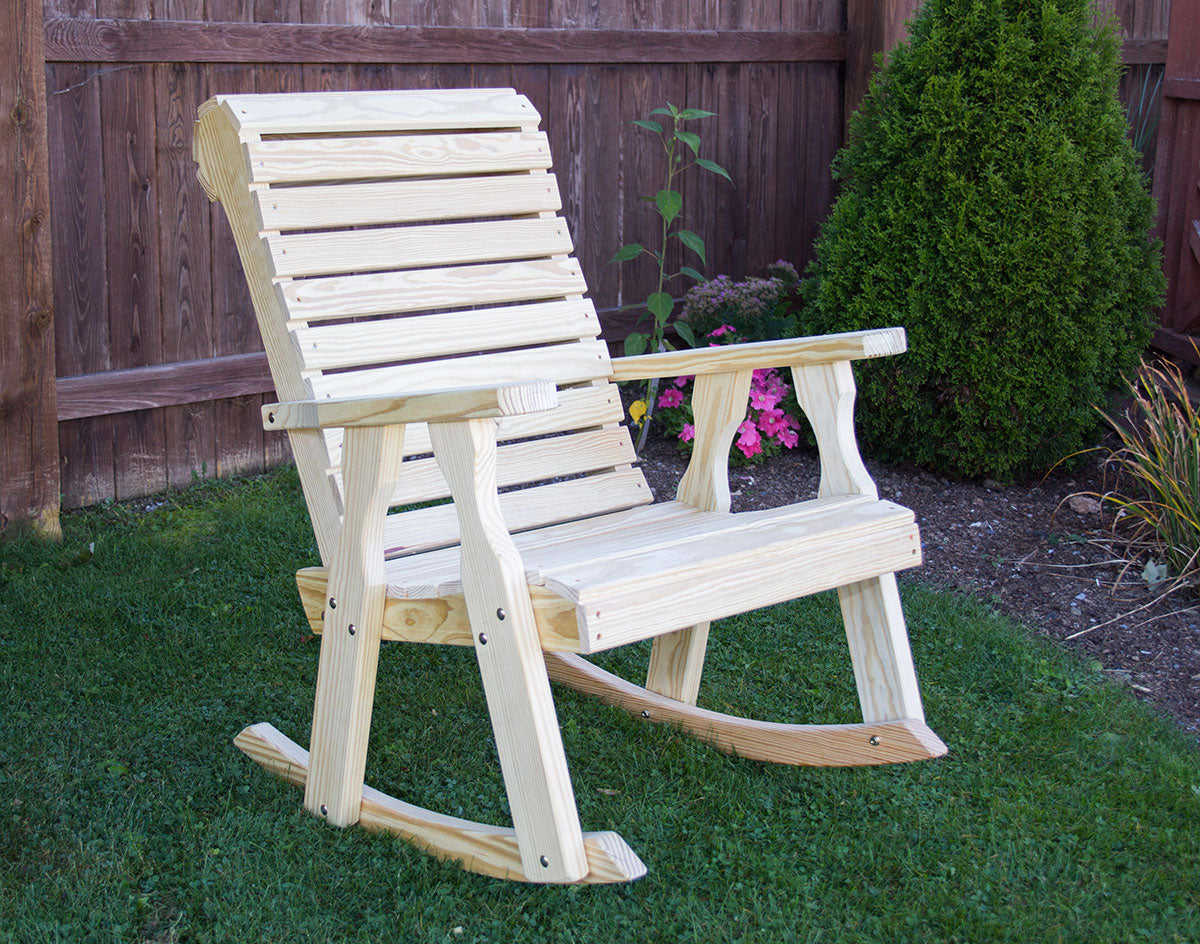 Creekvine Designs Treated Pine Rollback Rocking Chair