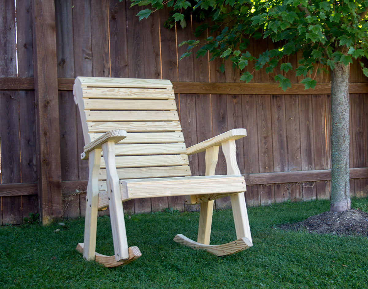 Creekvine Designs Treated Pine Rollback Rocking Chair