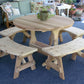 Creekvine Designs Cedar Round Trestle Dining Set