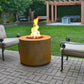 The Outdoor Plus Round Beverly Fire Pit - Corten Steel