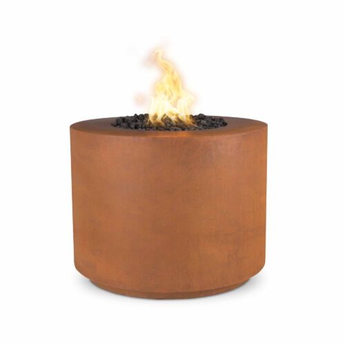 The Outdoor Plus Round Beverly Fire Pit - Corten Steel