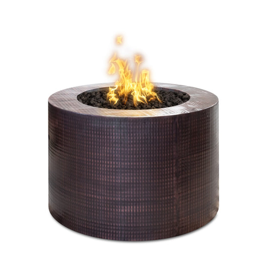 The Outdoor Plus Round Beverly Fire Pit - Hammered Copper